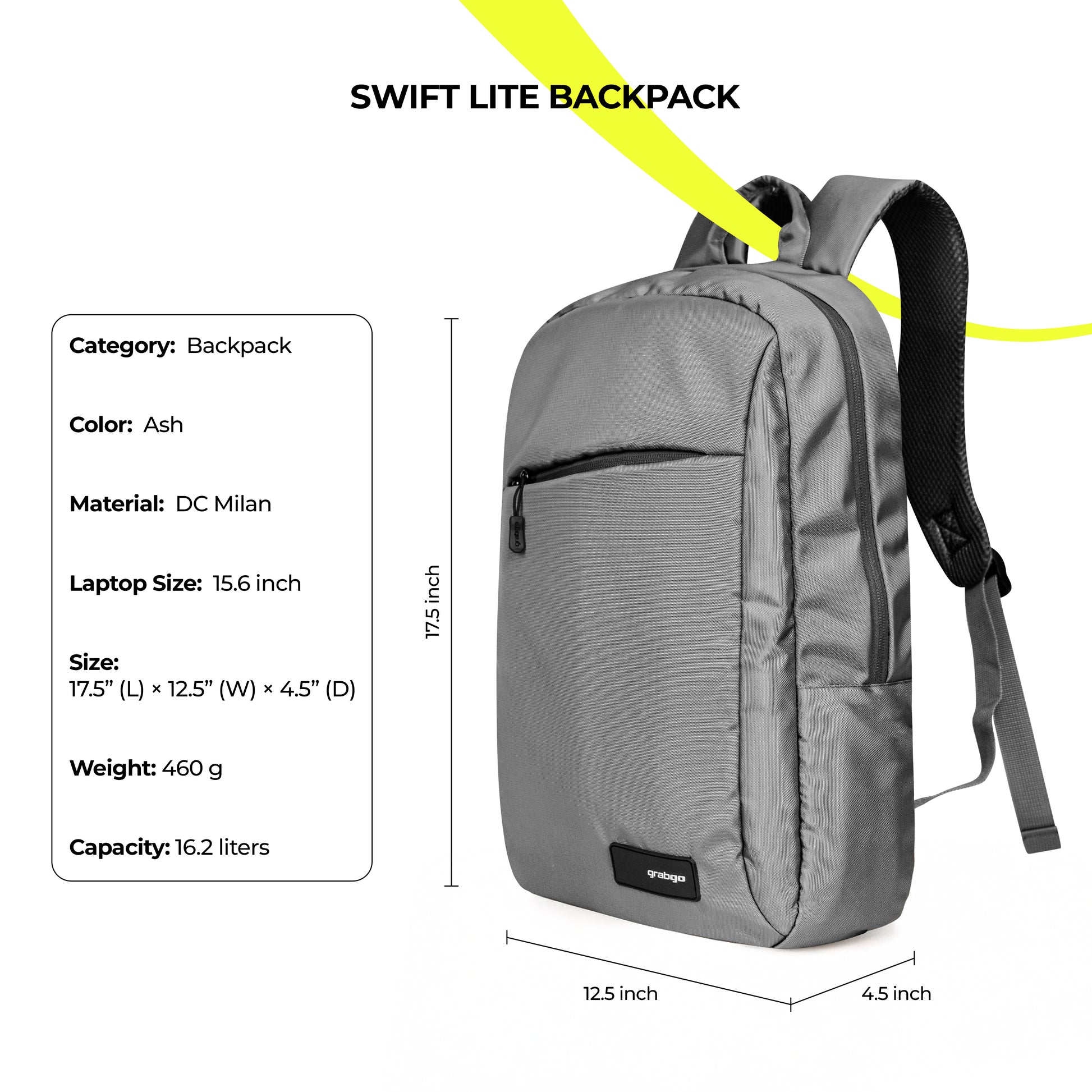GRABGO SWIFT LITE BACKPACK