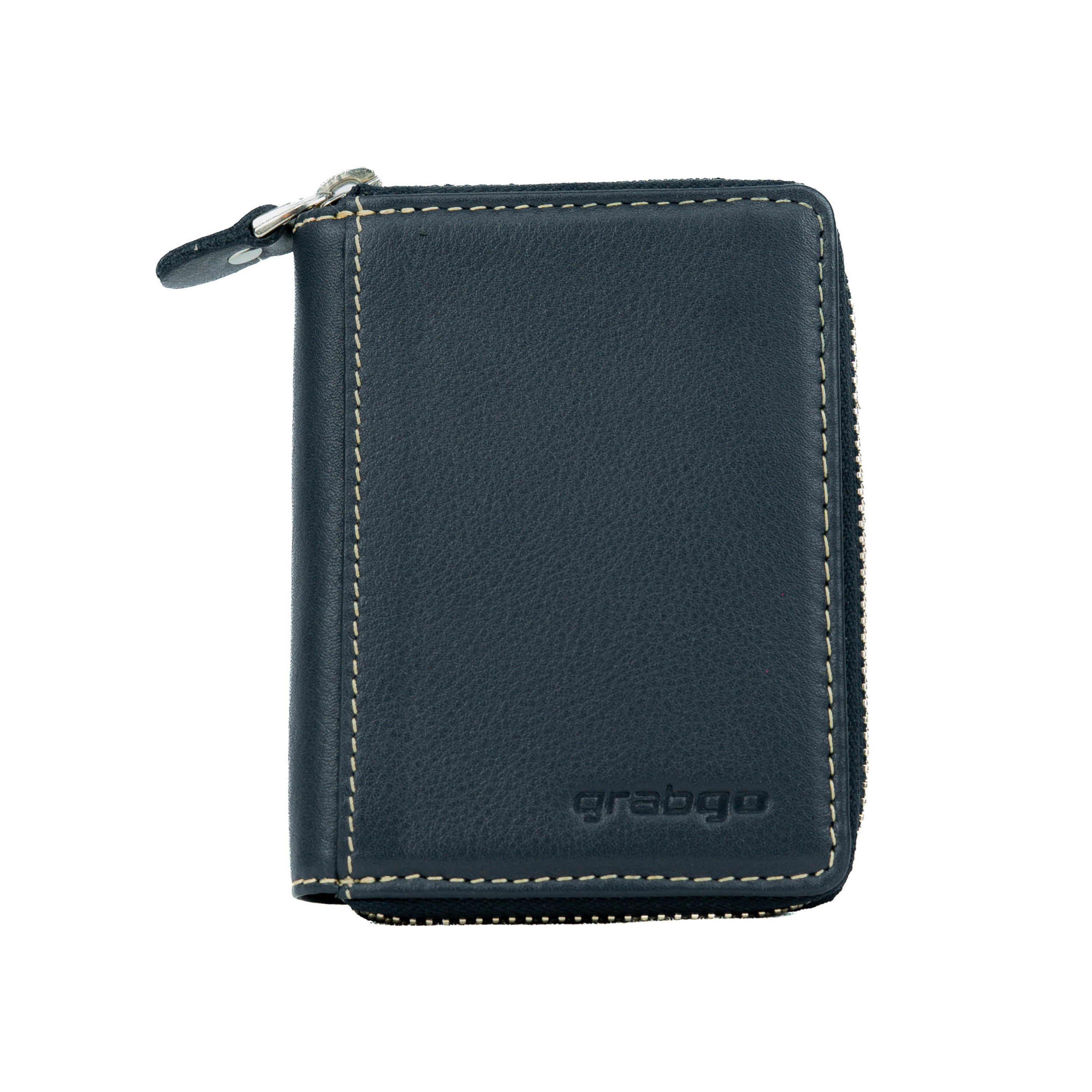 Sleeko ZipX Navy Blue Zip-Around Wallet