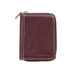 Sleeko ZipX Red Wine Zip-Around Wallet