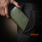 Sleeko Essential Olive Green Bi-Fold Long Wallet