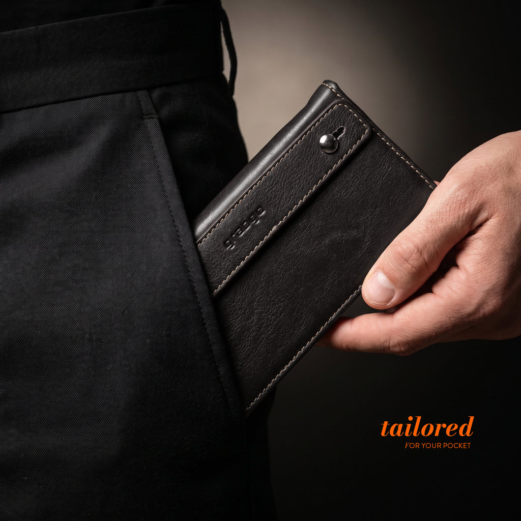 Sleeko Legacy Black Bi-Fold Wallet