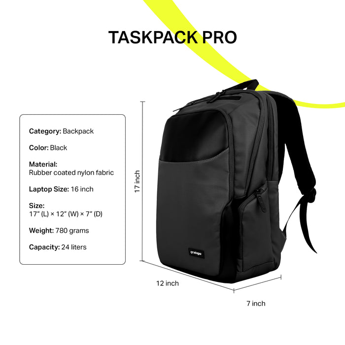 Grabgo Taskpack Pro Backpack Black
