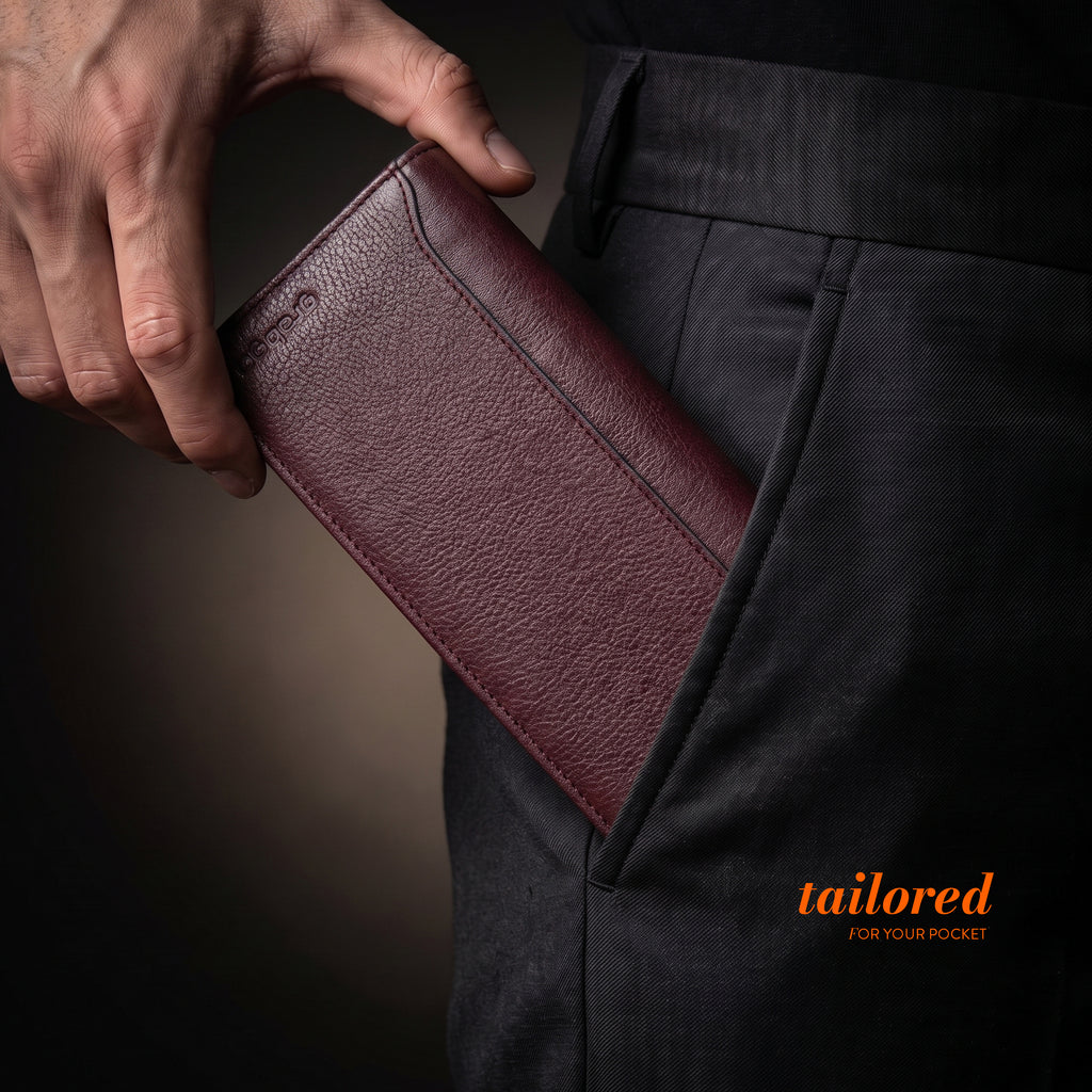 Sleeko Imperial Red Wine Bi-Fold Wallet