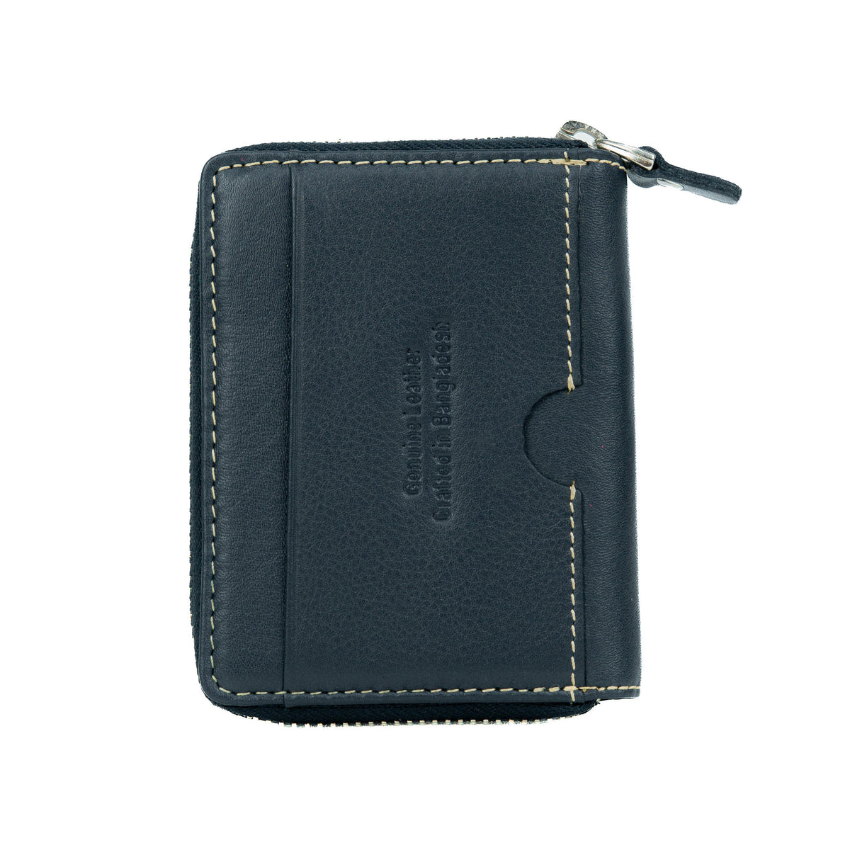 Sleeko ZipX Navy Blue Zip-Around Wallet