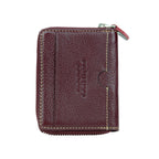 Sleeko ZipX Red Wine Zip-Around Wallet