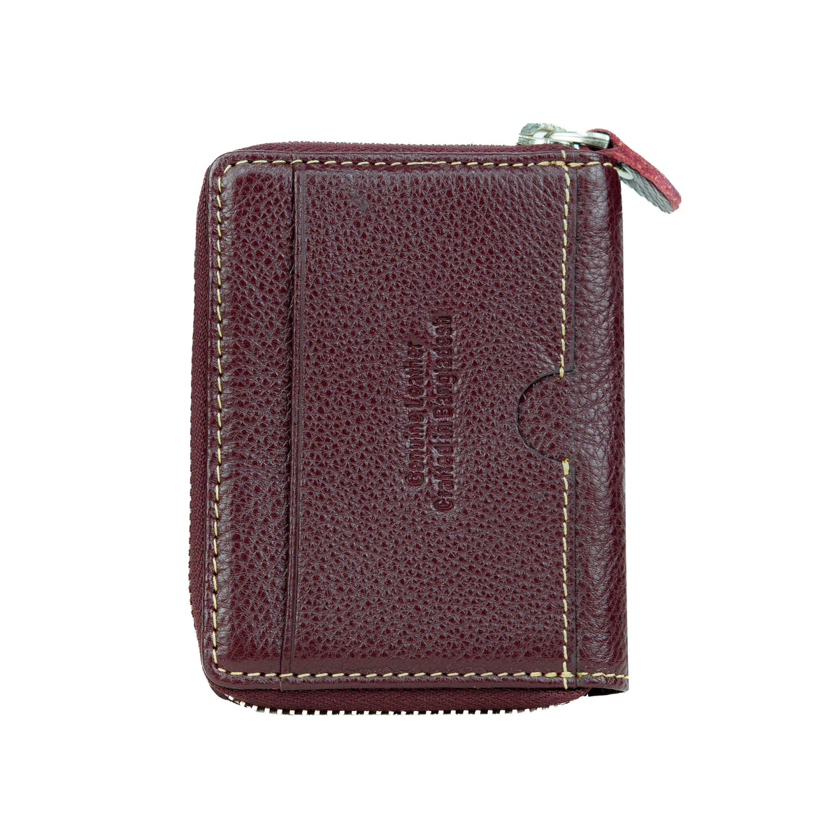 Sleeko ZipX Red Wine Zip-Around Wallet