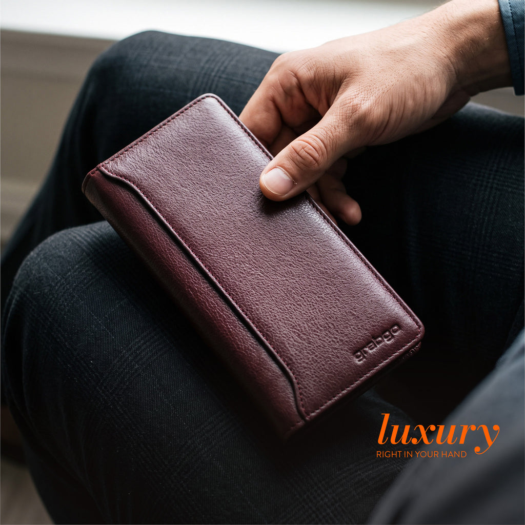 Sleeko Imperial Red Wine Bi-Fold Wallet