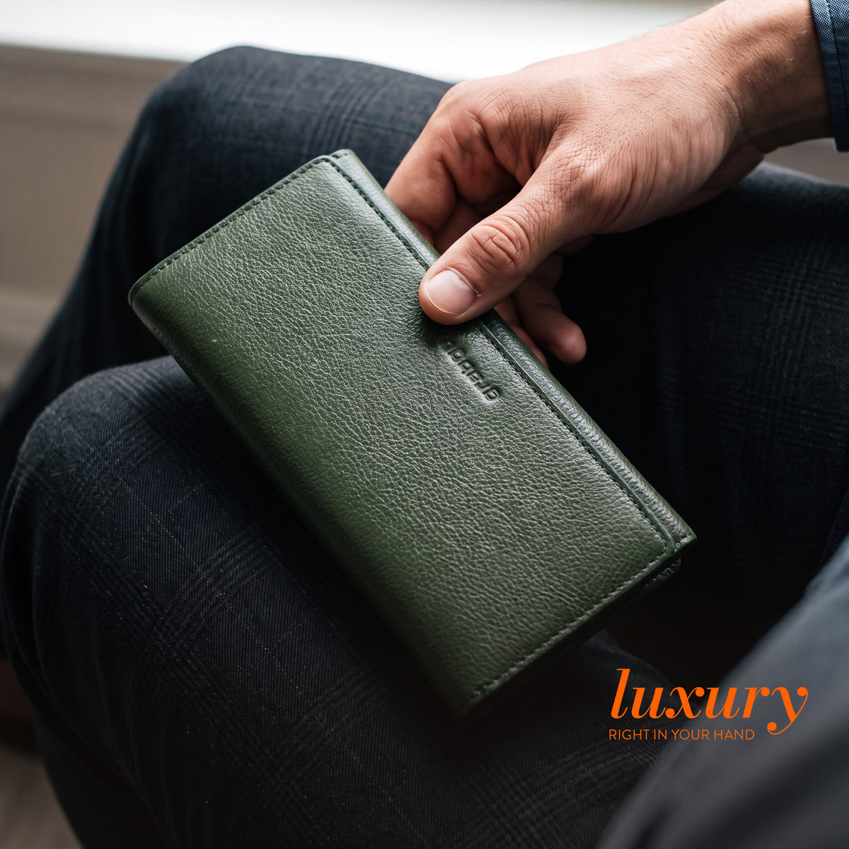 Sleeko Essential Olive Green Bi-Fold Long Wallet