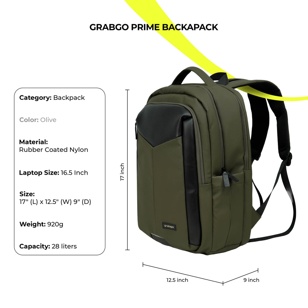 GRABGO PRIME BACKPACK OLIVE
