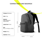 GRABGO COMPACT DAILY GREY BACKPACK