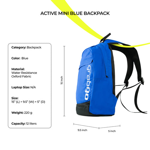 GRABGO ACTIVE MINI BLUE BACKPACK