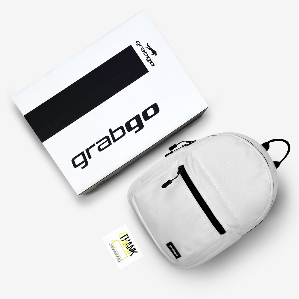 GRABGO COMPACT DAILY PURE WHITE BACKPACK