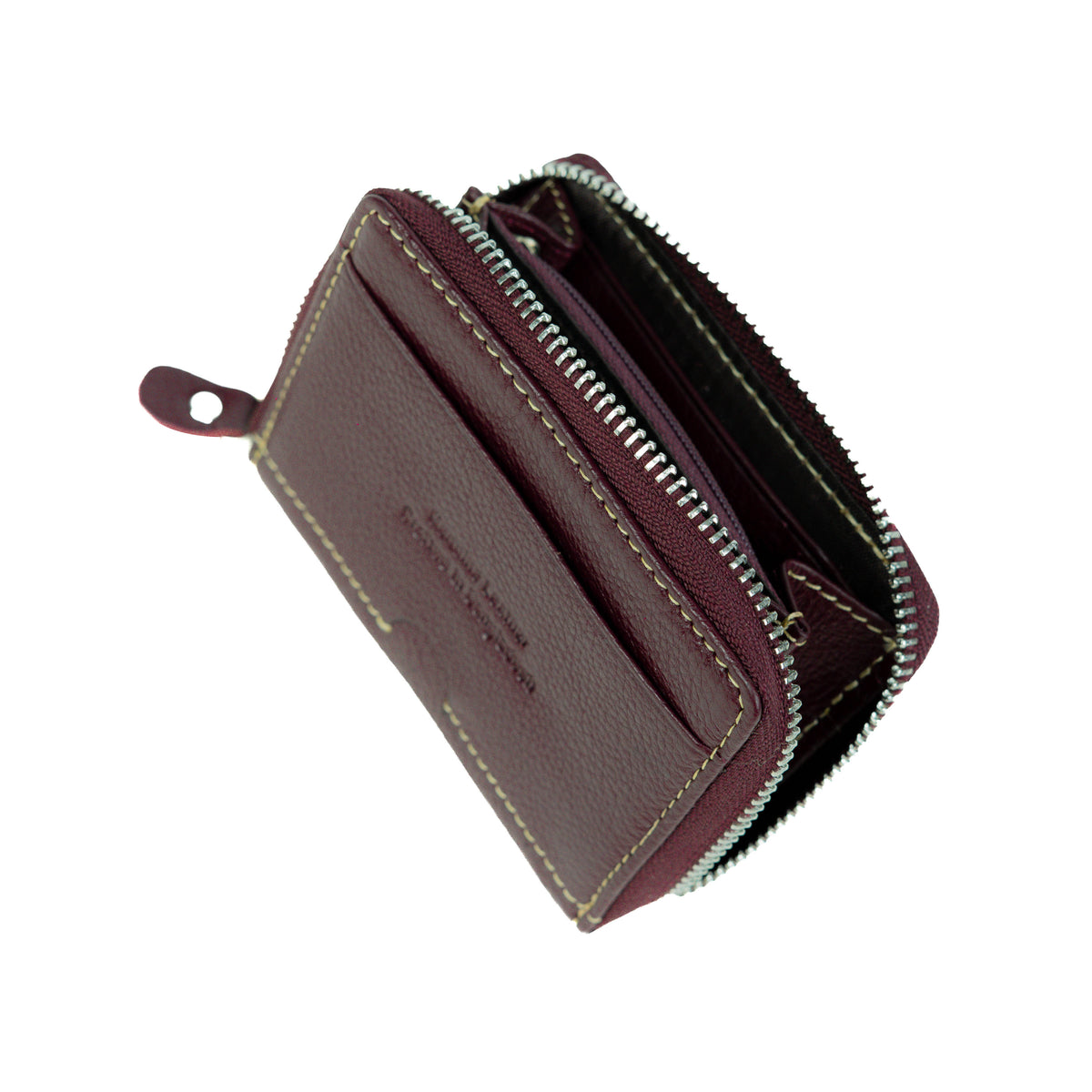 Sleeko ZipX Red Wine Zip-Around Wallet
