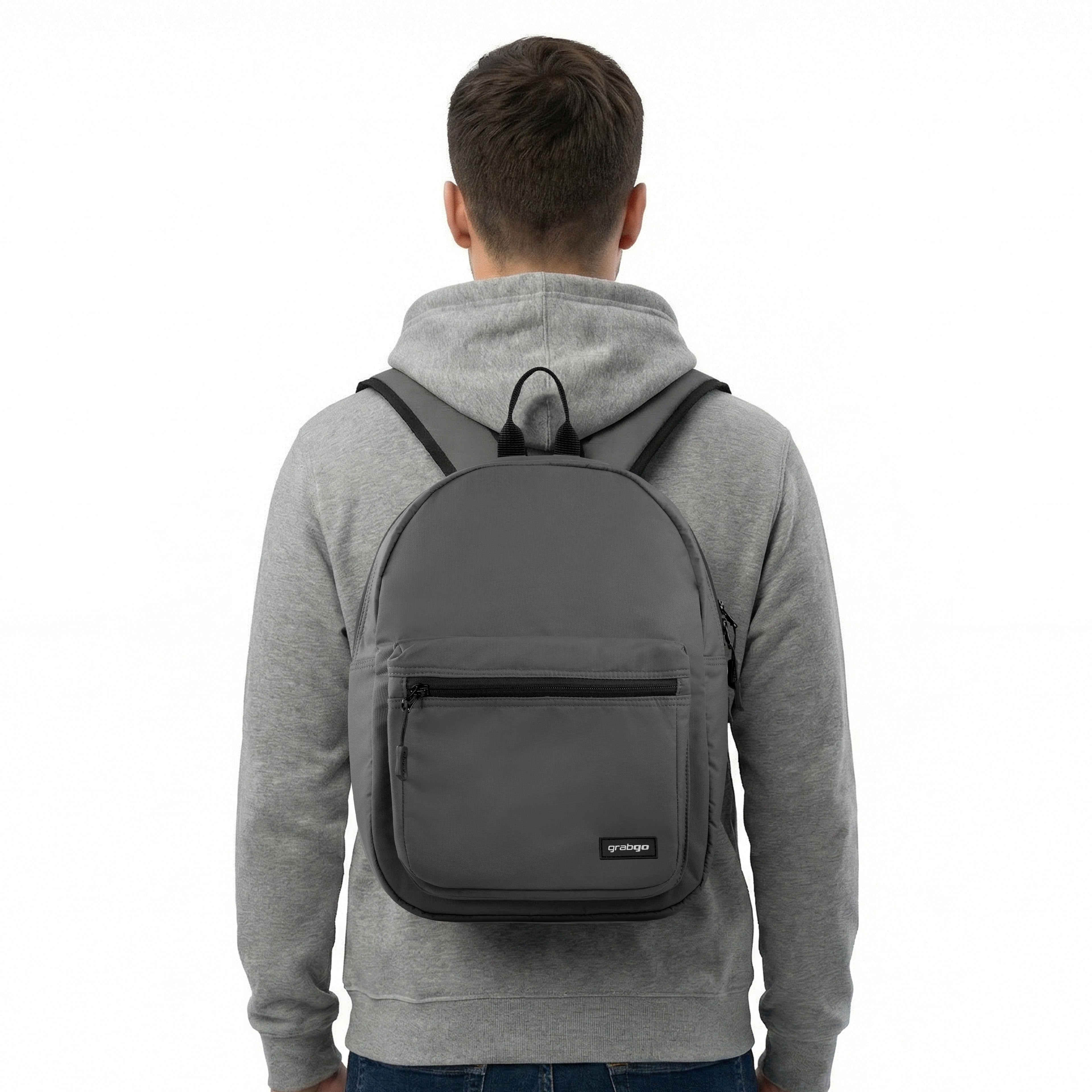 GRABGO COMPACT DAILY GREY BACKPACK