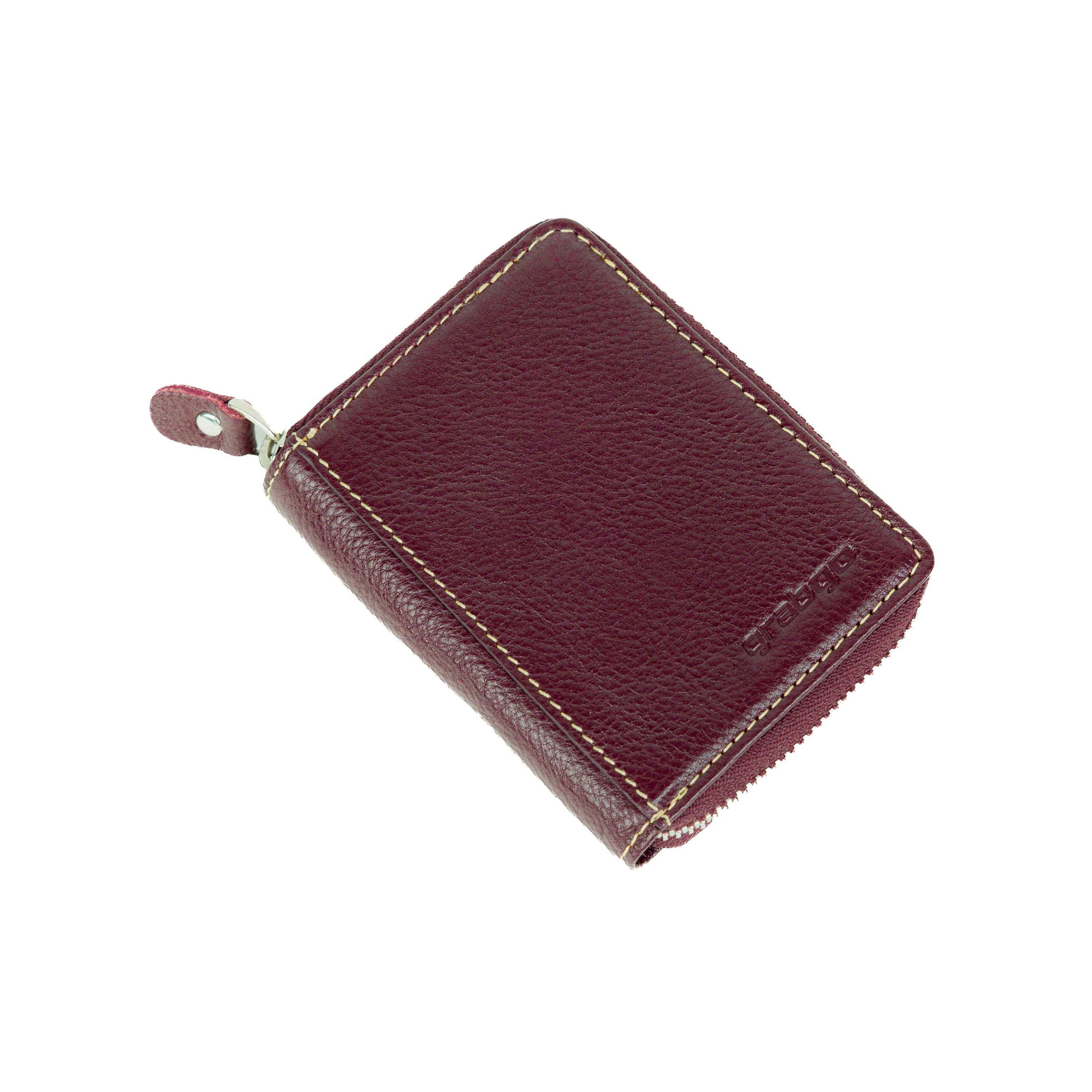 Sleeko ZipX Red Wine Zip-Around Wallet