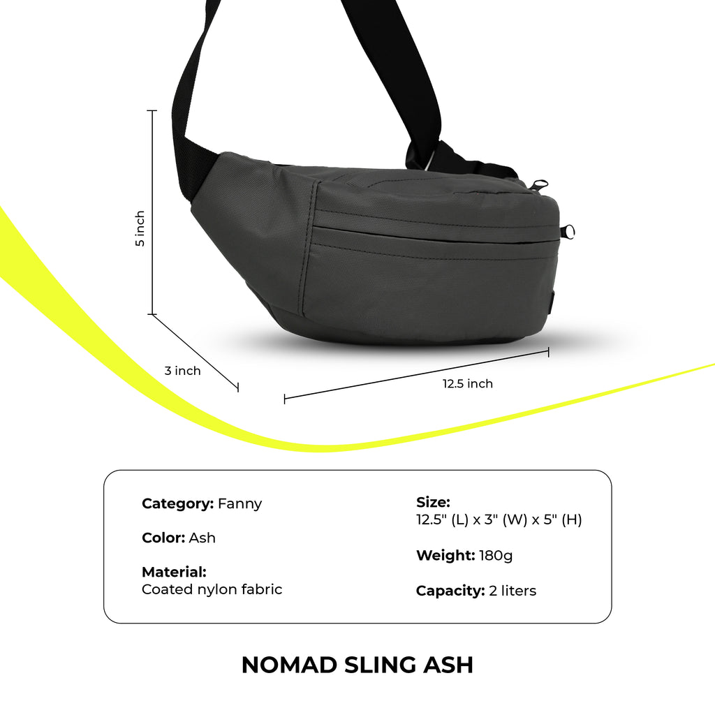 Grabgo Nomad Sling – Ash(coated nylon)