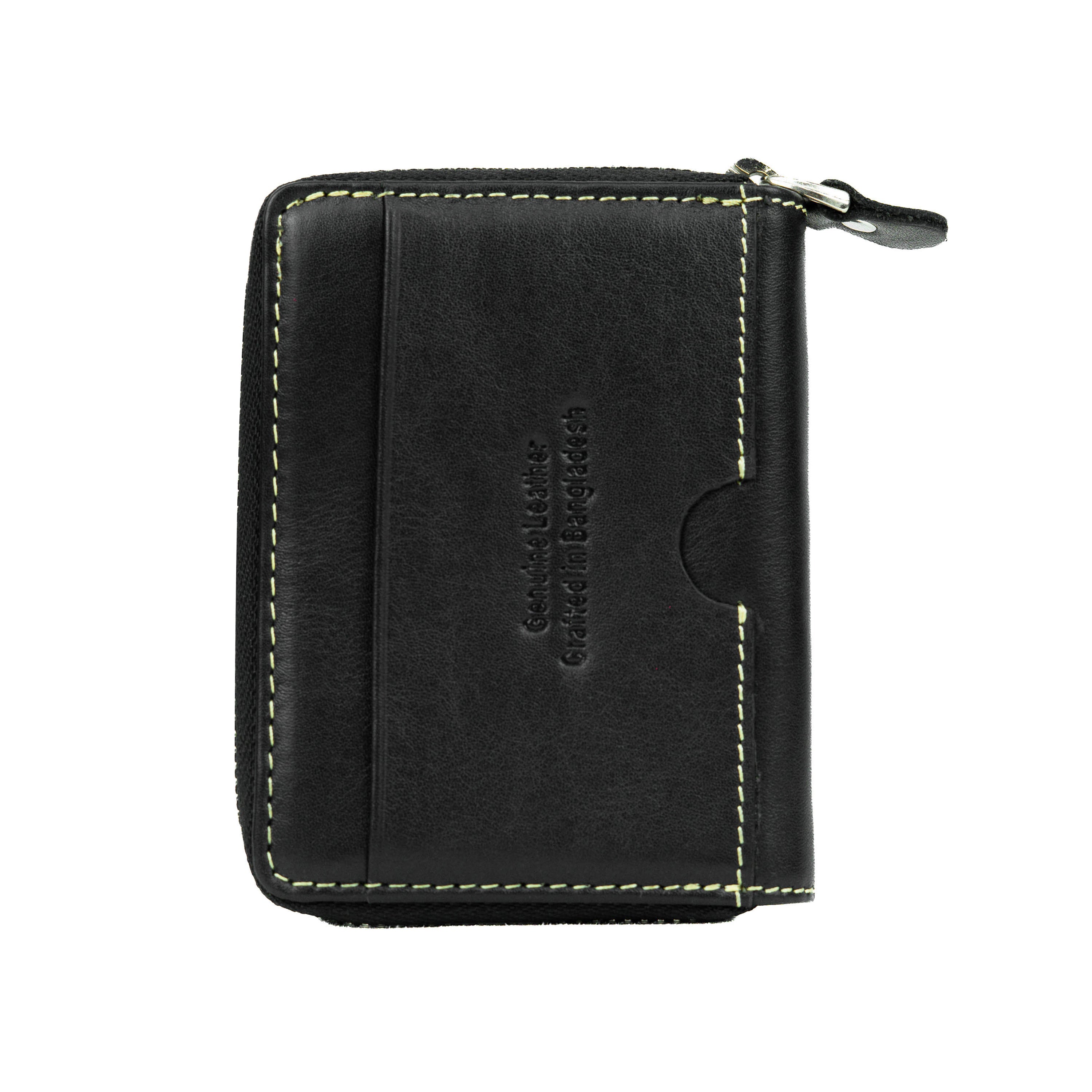 Sleeko ZipX Black Zip-Around Wallet