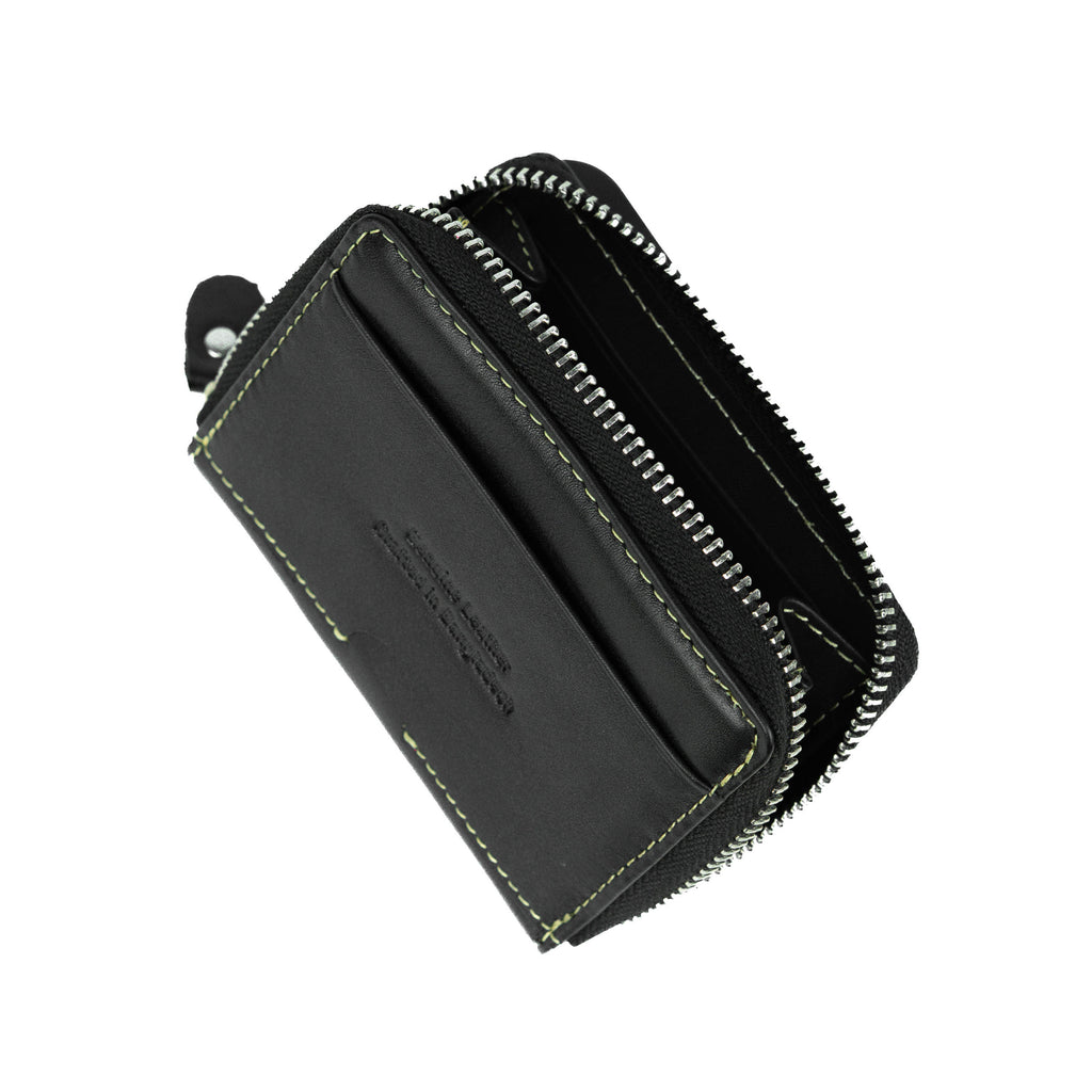Sleeko ZipX Black Zip-Around Wallet