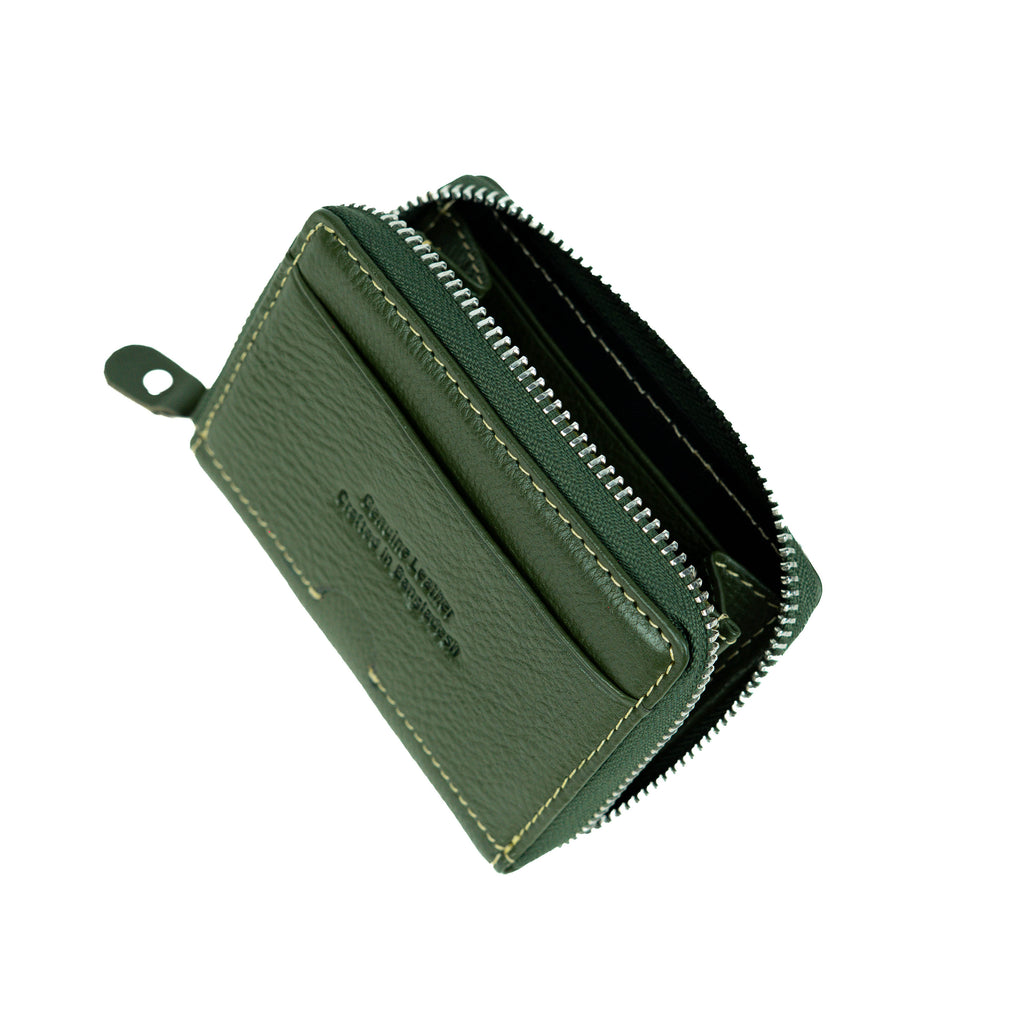 Sleeko ZipX Sage Green Zip-Around Wallet