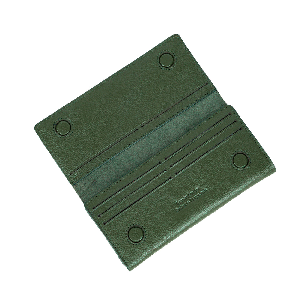 Sleeko Essential Olive Green Bi-Fold Long Wallet