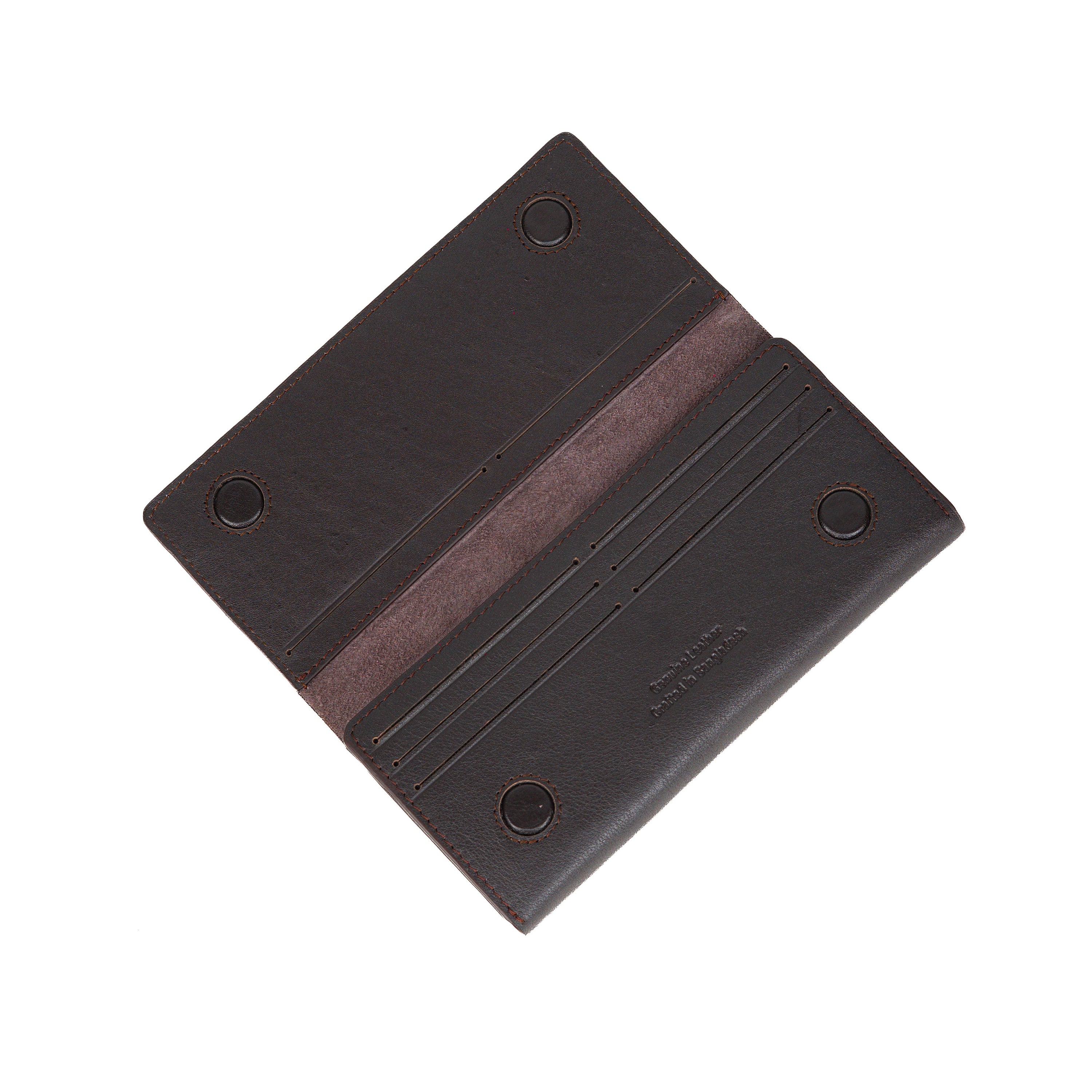 Sleeko Essential Chocolate Bi-Fold Long Wallet