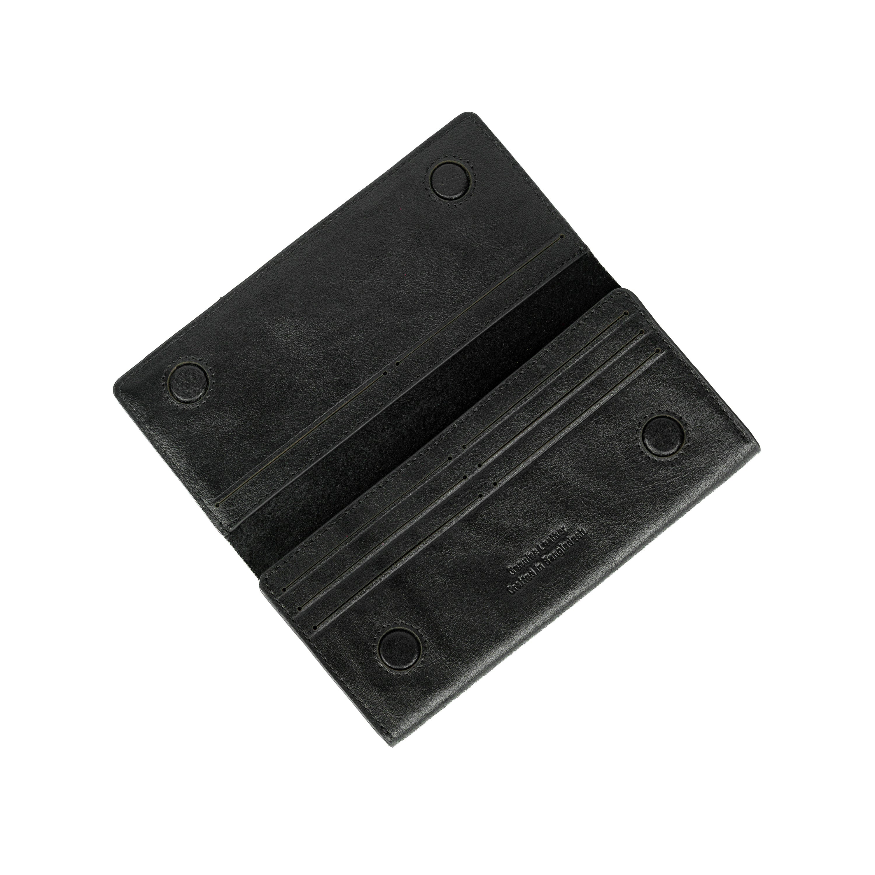 Sleeko Essential Black Bi-Fold Long Wallet