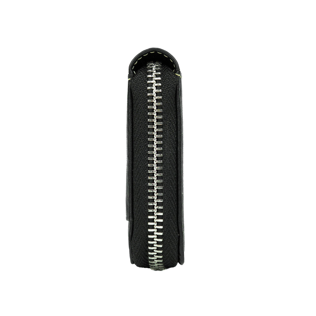 Sleeko ZipX Black Zip-Around Wallet