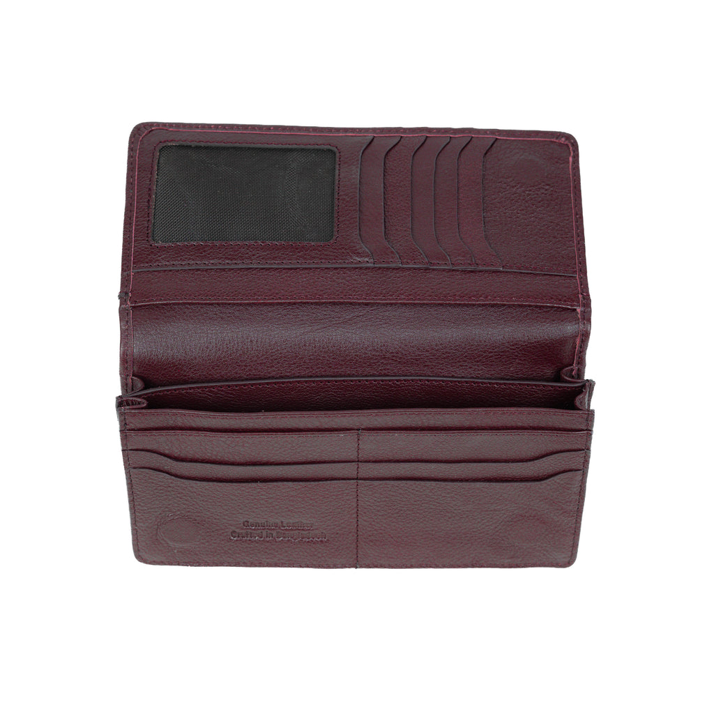 Sleeko Imperial Red Wine Bi-Fold Wallet