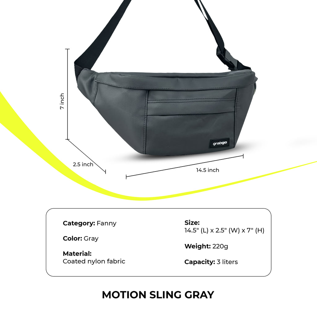 Grabgo Motion Sling – Gray (Coated Nylon)