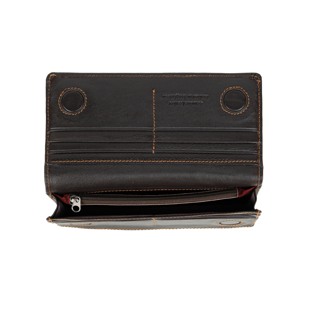 Sleeko Legacy Chocolate Bi-Fold Wallet