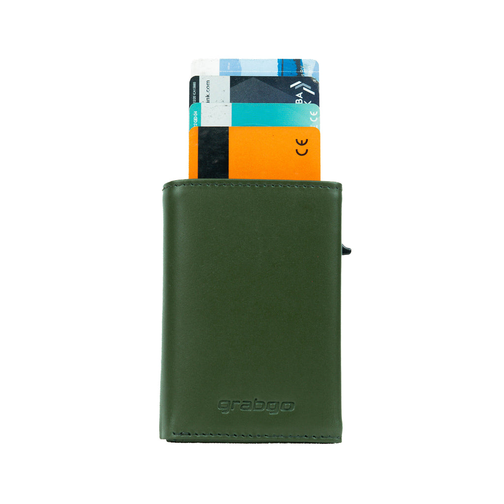 Sleeko Edge Olive Green Smart Wallet