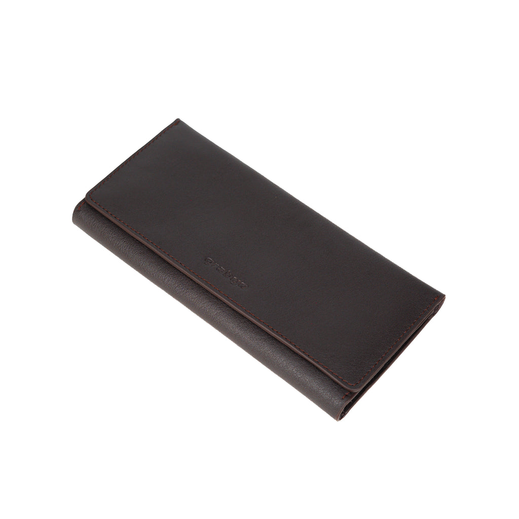 Sleeko Essential Chocolate Bi-Fold Long Wallet