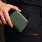 Sleeko ZipX Sage Green Zip-Around Wallet