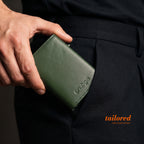 Sleeko Edge Olive Green Smart Wallet