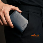 Sleeko Edge Navy Blue Smart Wallet