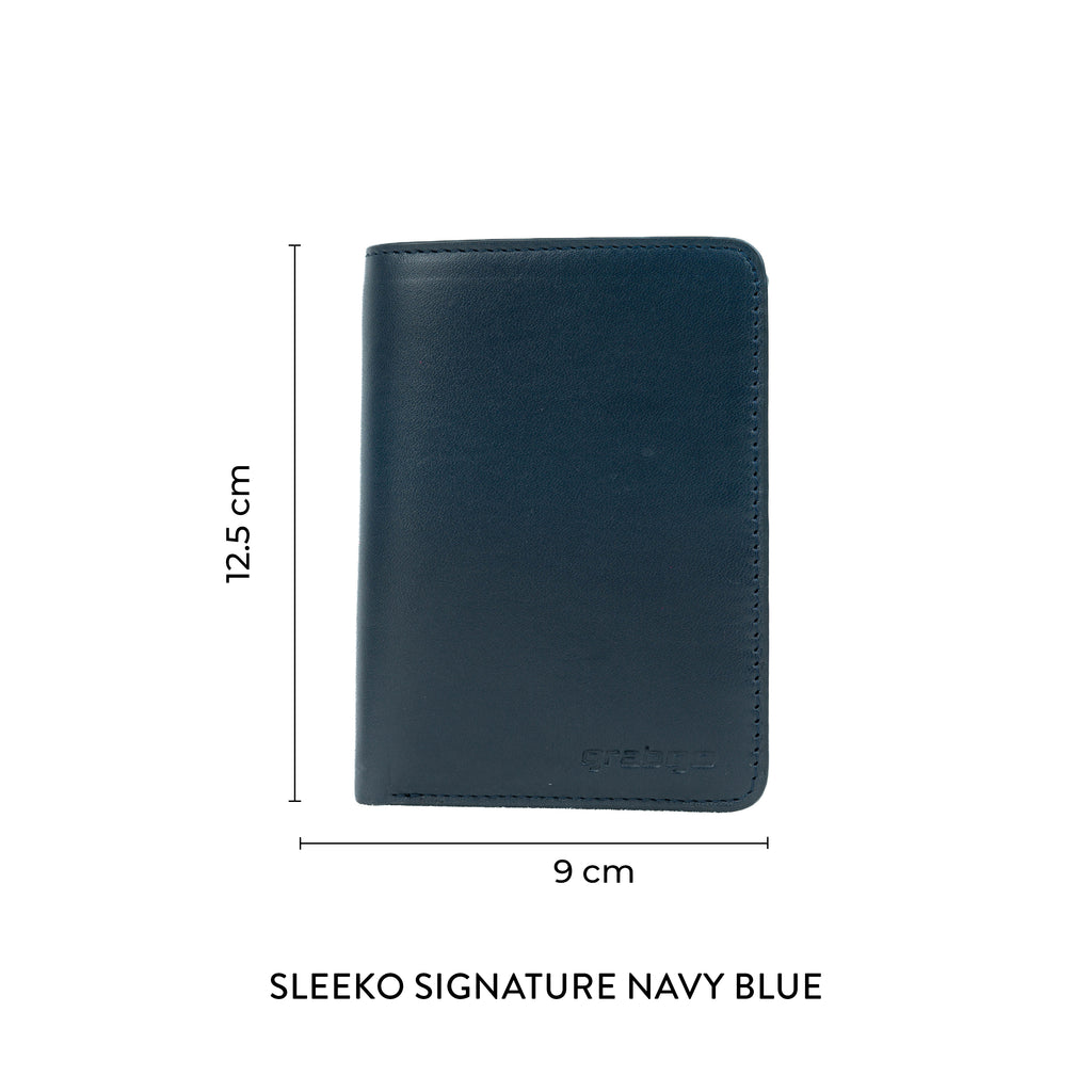 Sleeko Signature Navy Blue Wallet