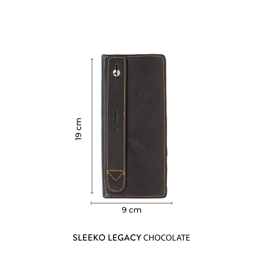 Sleeko Legacy Chocolate Bi-Fold Wallet