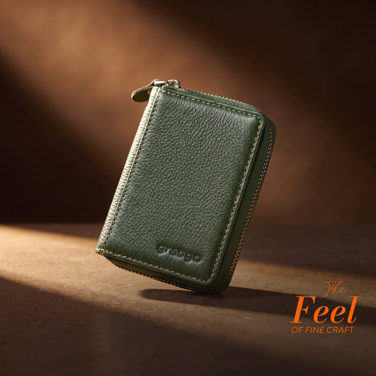 Sleeko ZipX Sage Green Zip-Around Wallet