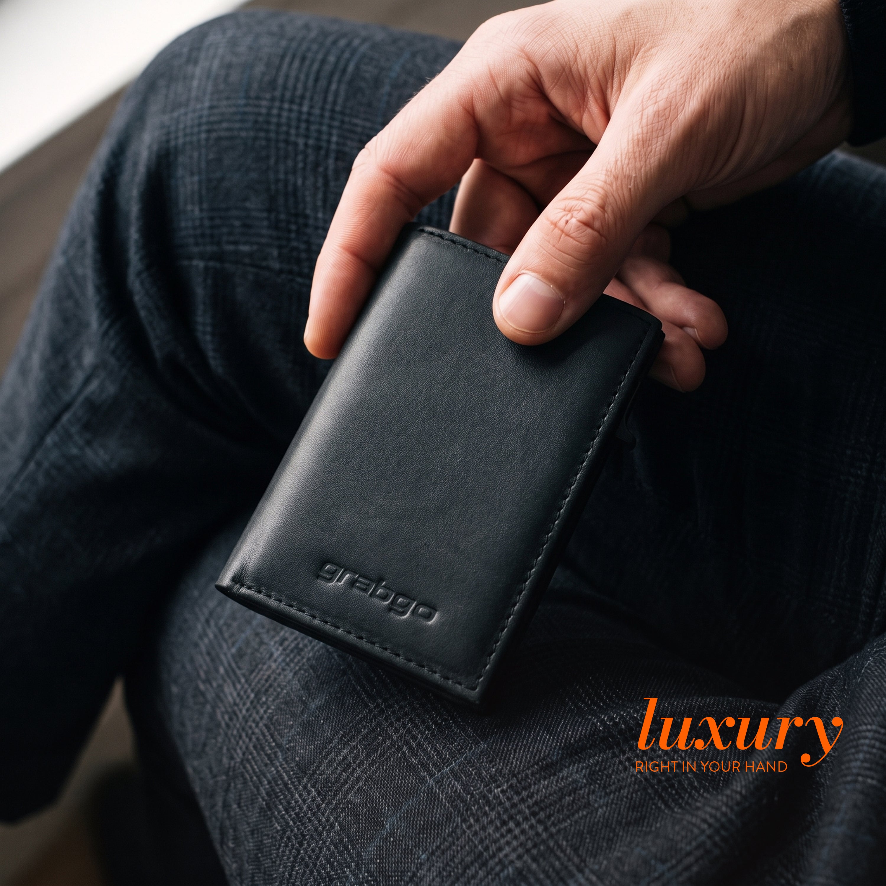 Sleeko Edge Black Smart Wallet