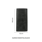 Sleeko Essential Black Bi-Fold Long Wallet
