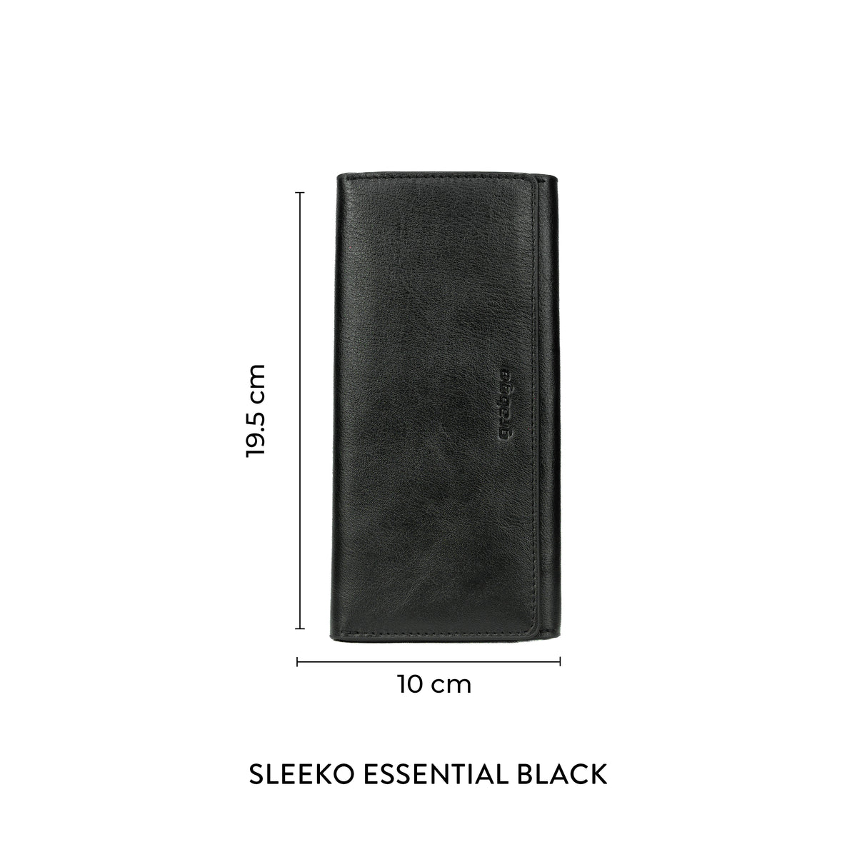Sleeko Essential Black Bi-Fold Long Wallet
